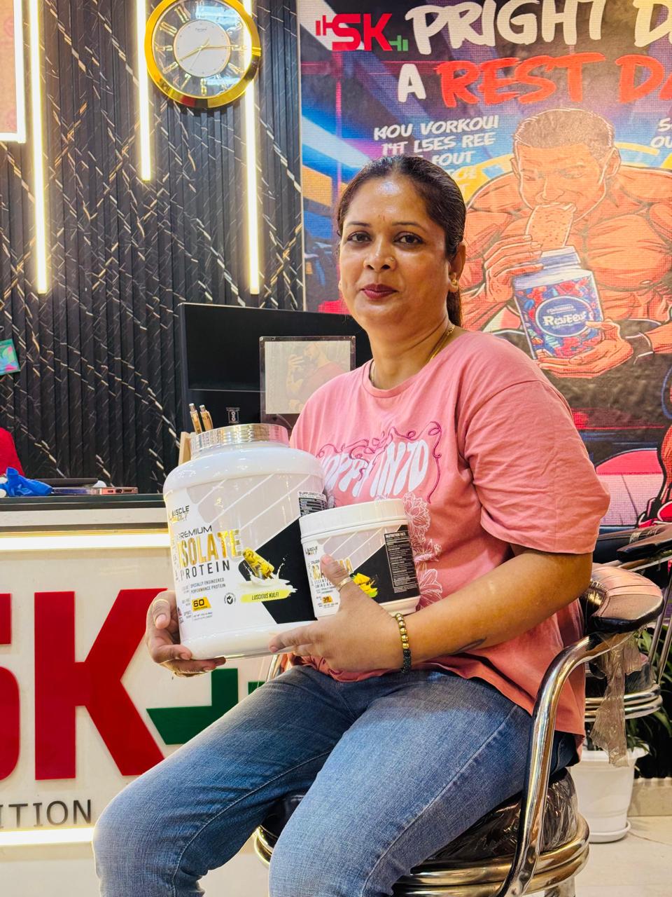 Gym session with SK Nutrition